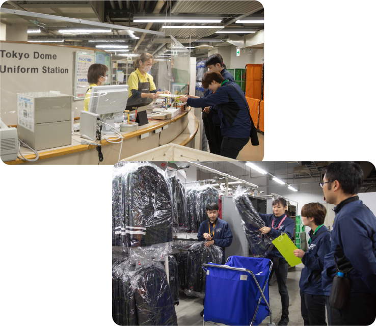 ユニフォームステーションでの様子